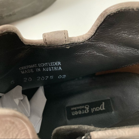 Paul Green Taupe Grey leather boots booties handmade sUK 6 US 8.5 8 1/2 B032 - Picture 9 of 15